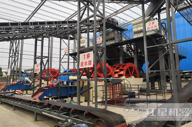 現(xiàn)場(chǎng)洗沙生產(chǎn)線 現(xiàn)場(chǎng)洗沙生產(chǎn)線